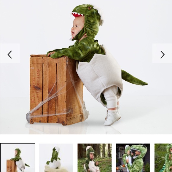 Adorable Green Dinosaur Baby Costume - Picture 2 of 3